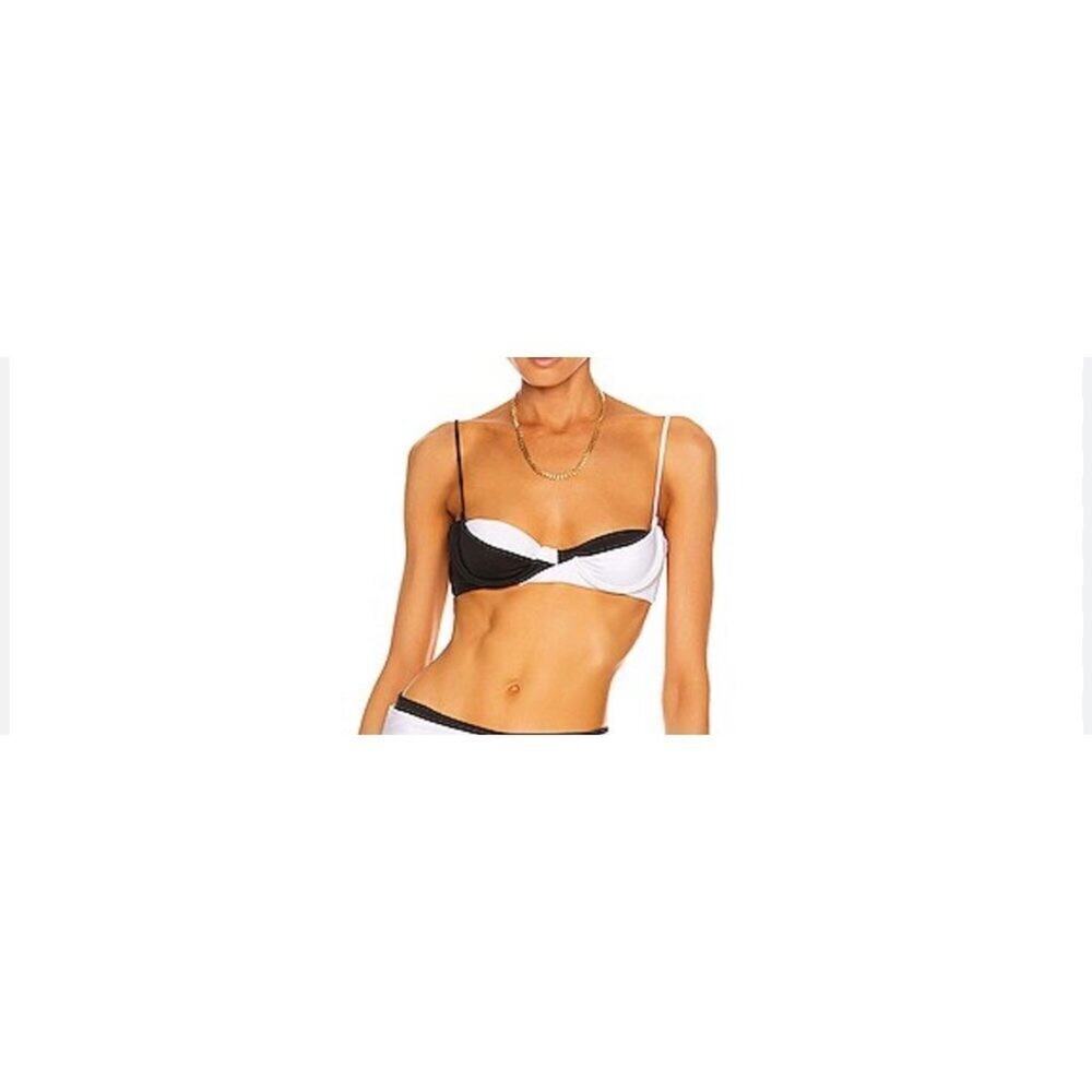 LAQUAN SMITH Two-Tone  Swimsuit top black and white size XS bathing suit